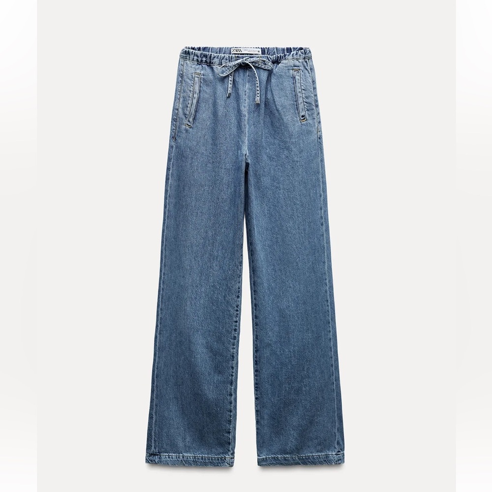 Zara Wide Leg Blue Jeans